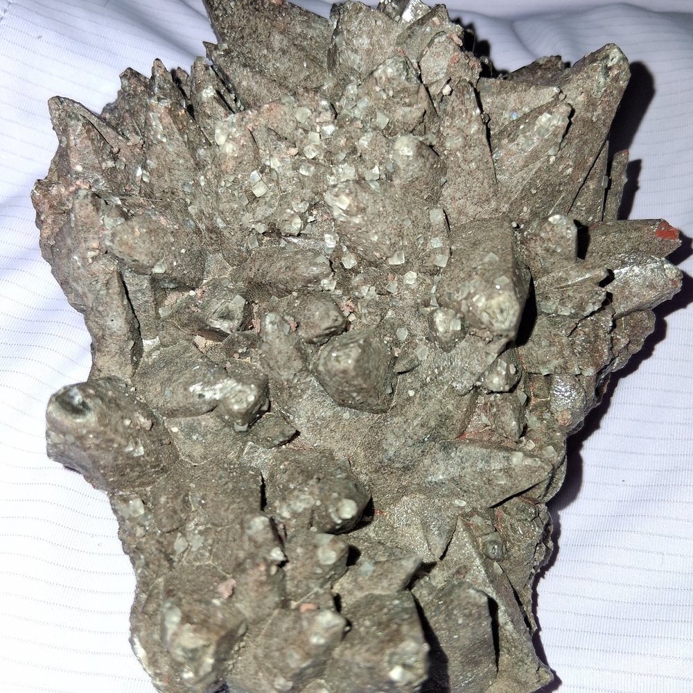 Elegant Gray Mineral Cluster Decor